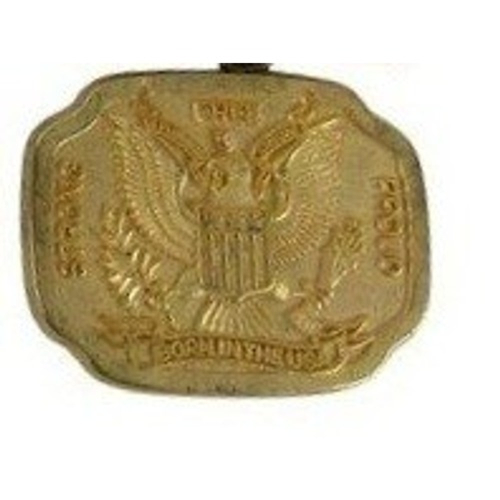 Vintage Born in the USA Eagle Belt Buckle Brass Tone Patriotic Americana‎ Strong